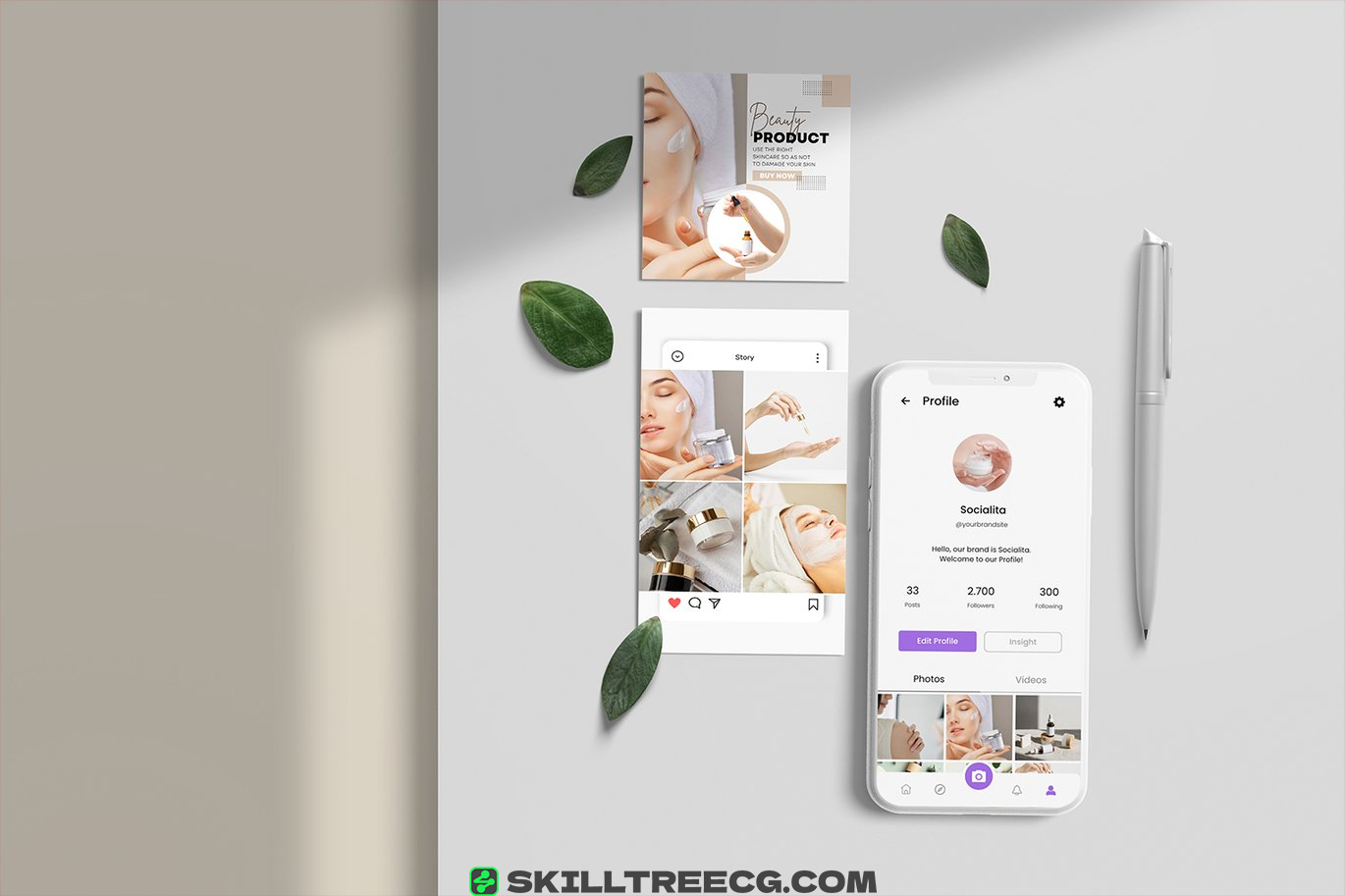 图片[6]-High Quality Social Media Mockup Set（223688）-技能树